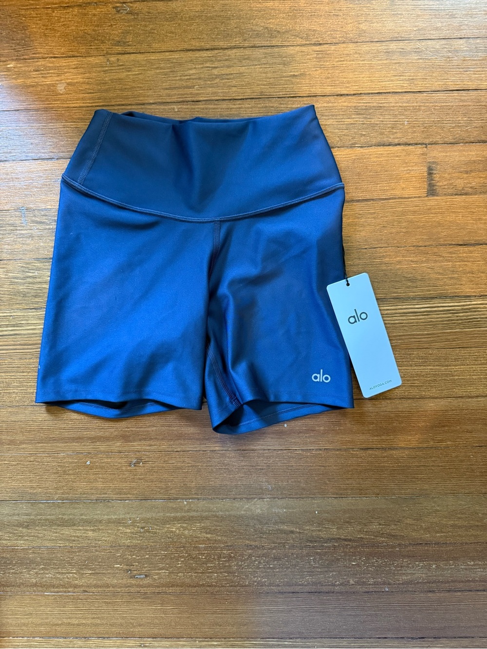 ALO Yoga Navy High-Rise Athletic Bike Shorts